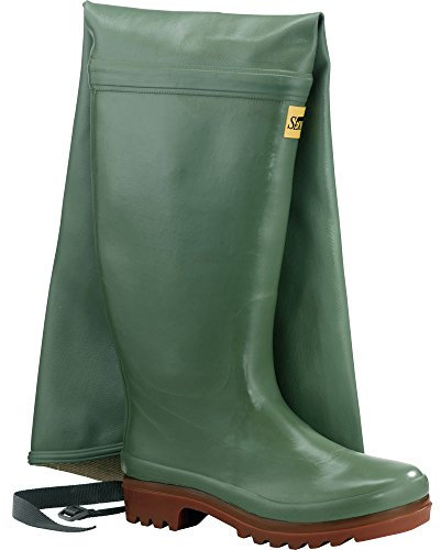 SEKON Stivali stivale Tuttacoscia Tutto Gomma Cosciale In Gomma Con Fodera Interna In Tela Di Cotone Suola Carrarmato Colore Verde (numeric_40)
