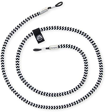 hangloo - Das hochwertige Brillenband | Name: Zebra | Farbe: Schwarz/Weiß