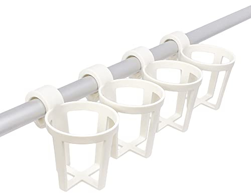 GATE14® Kit 4 Portabicchieri a Scatto per Barca da Installare su Pulpiti o Battagliole