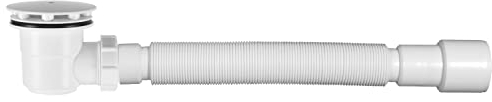 Duschablauf Siphon Ablaufgarnitur Abfluss Duschwanne Duschtasse Duschsiphon Ø 60 mm Flexibles Rohr weiß