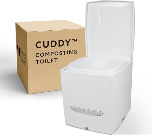 Compo Closet Cuddy Portable Composting Toilet for Camping ❘ The Essential Eco-Friendly Waterless Composting Toilet for Small Spaces from CompoCloset, Handle On Bottom, Self-Contained & Easy to Clean
