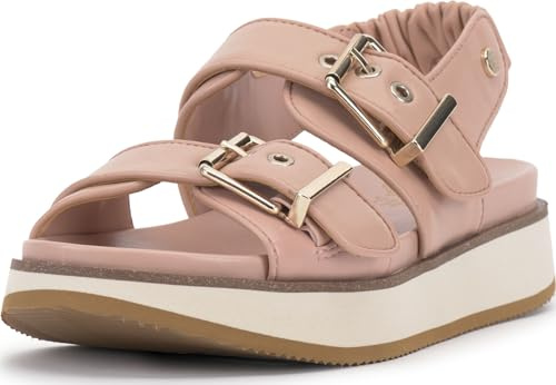 Vince Camuto Women's Anivay Platform Buckle Sandal, Pale Peony, 8.5