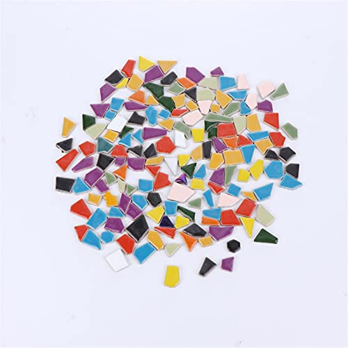 Mosaikplattor med blandade färger, DIY Mosaik Keramiska Fragment Oregelbundna Mosaiksten Glaserad Glitter Mosaiksten DIY Material (Färg: A, Mosaikplattor Storlek: Övrigt)