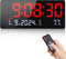 Fuloon Digitale Wanduhr, 15,5 Groß LED Wanduhr Digital, Kalender Wanduhren mit Sekunden,Temperatur, Datum, Woche, Digital Wand Uhr Tischuhr mit Standfuß für Wohnzimmer Küche Büro