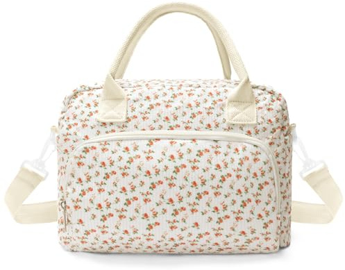 AOTM Lunch Bags for Women, 12L Large Insulated Lunch Box with Adjustable Shoulder Straps, Multi-Pockets Pack Lunch Bag Reusable Picnic Cooler Bag for Girls Adults, Lunch Tote for Work/School/Travel