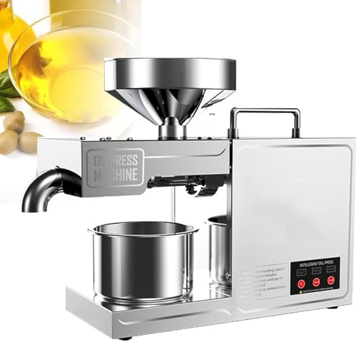 XYEJL Presse Huile Olive, Acier Inoxydable 304 Presse à Huile Domestique Appareil pour Pressage D'Huile Nettoyage Facile