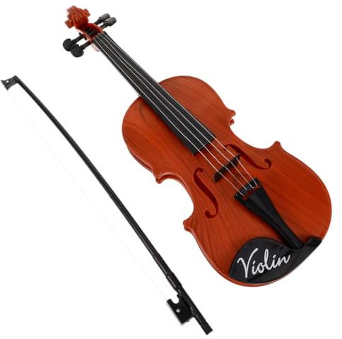 Abaodam Violon Miniature en Plastique Brun Foncé 370b, Accessoire Décoratif Réaliste pour Bureau et Chambre, Instrument à Cordes Simulé, Éducatif Musical pour Garçon et Filles Débutants