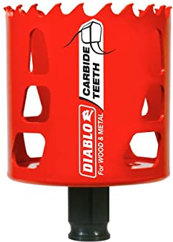 Diablo Carbide Teeth Hole Saw for Wood and Metal - Diablo Mandrel Shank - 2-1/2 Diameter, 2-3/8 Length - DHS2500CT