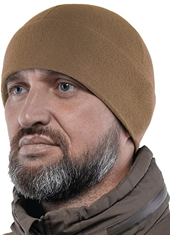 2SBR 2SABERS Warm Lightweight 170 Fleece Watch Cap - Men Women - Outdoor Skull Beanie Hat Coyote