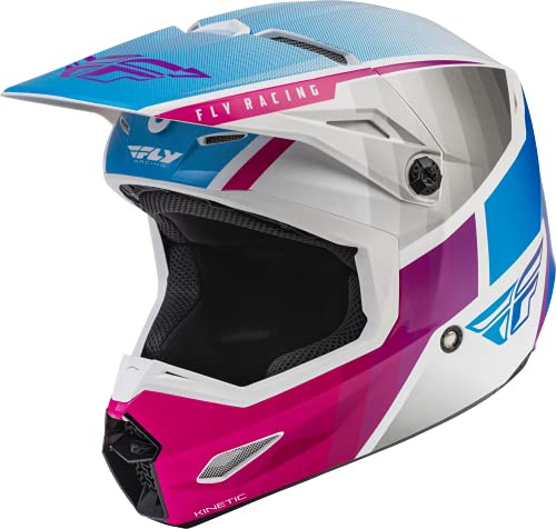 Fly Racing 2022 Adult Kinetic Drift Helmet (Pink/White/Blue, XX-Large)