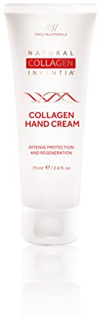 Natural Collagen Inventia Collagen Hand Cream 75 ml mit Arganin-Extrakt aus weißem Kaviar - Verbessert das Hautbild, regeneriert sehr trockene Hände- schützt die Haut