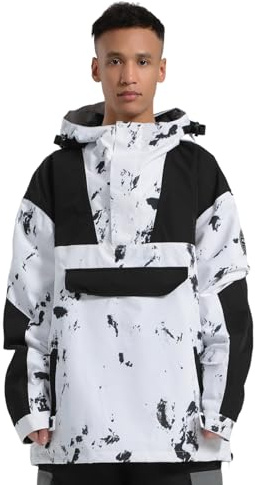 GSOU SNOW Men Ski Jacket Snowboard Snow Coat Warm Winter Waterproof Mountain Hooded