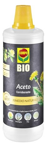 COMPO BIO Aceto Concentrato, Rimedio Naturale nei Confronti di Erbe Indesiderate, Per Pulire Vialetti e Aree Incolte, 100% Naturale, 1 L