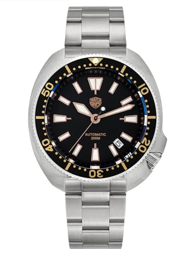 watchdives WD6105 Reloj de Buceo Automático para Hombre, Reloj de Oulsera con Movimiento NH35, Cristal de Zafiro de 200 M, Reloj para Hombre con Pulsera de Acero Inoxidable 316L, Reloj Luminoso