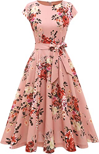 DRESSTELLS Formal Wedding Guest Dresses for Women UK, Modest Party Prom Bridesmaid Evening Dress