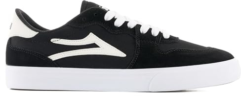 Lakai Scarpe da skateboard York da uomo, Camoscio Nero/Bianco, 46 EU
