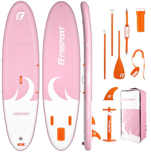 FBSPORT Planche de Surf Paddle Gonflable Adulte/Ados Stand up Paddle 335cm Paddle Board avec Pagaie Réglable, Pompe, Sac & Aileron pour Surf, Randonnée et Fitness sur Lacs, Rivières & Mer