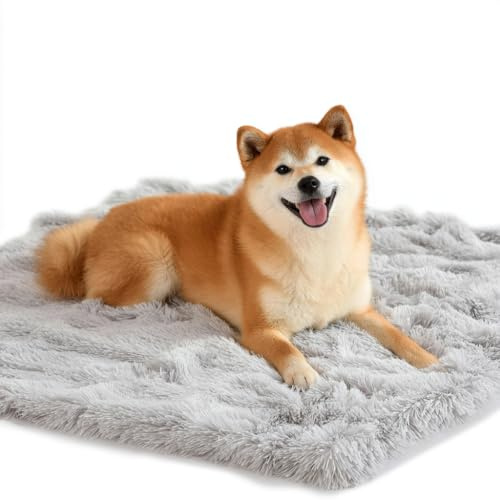 AEYAKA Coperta Morbida per Cani e Gatti – Coperta in Pile Doppia Faccia Lavabile, Plaid Caldo e Soffice per Divano o Letto, Coperta Protettiva per Animali, Grigio 70 x 55 cm