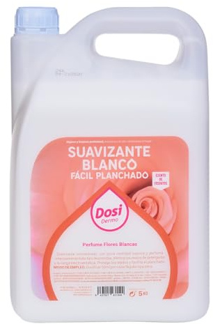 Dosidermo - Suavizante Concentrado Profesional 5kg | Con Sedalina para Planchado Fácil | Aroma Fresco Romero y Campo | Protector de Fibras y Antiestático | Blanco