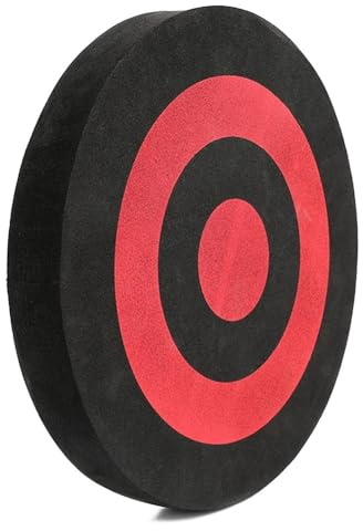 Gettimore Double-Sided Eva Foam Arrow Target For Outdoor And Indoor For Archery Practice, Self-Healing Bullseye With 45° Density, 25 X 25 X 3 Cm, Black