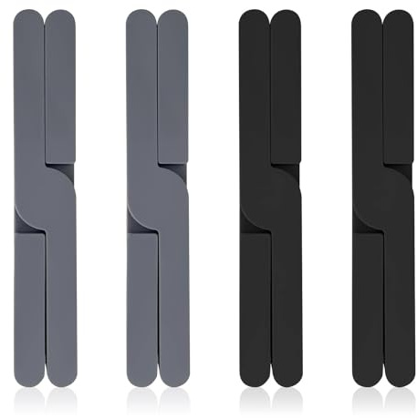 Funalix Lot de 4 dessous de plat en silicone - Protection de poêle et de poêle - Résistants à la chaleur, antidérapants et pliables - Pour casseroles chaudes, poêles et ustensiles de cuisine