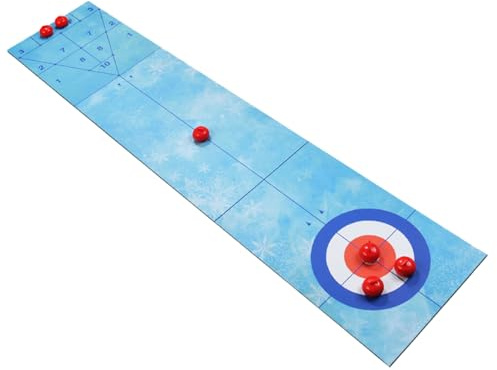 Bordsbollspelset – kartong, PP 7,48 x 34,65 tum | interaktivt sportspel, skrivbordscurling bowlingspel | Fest, klassrum, vardagsrum, sovsal, lägenhet, barn, tonåringar, vänner, klass