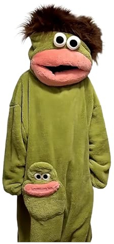 Allegorly Pijamas de una Pieza para Hombre Mujer Monos Cosplay Oversized Traje con Capucha Ropa de Dormir una Pieza para el Salón Fiesta al Libre Ideal para Noches de Cine diversión Familiar