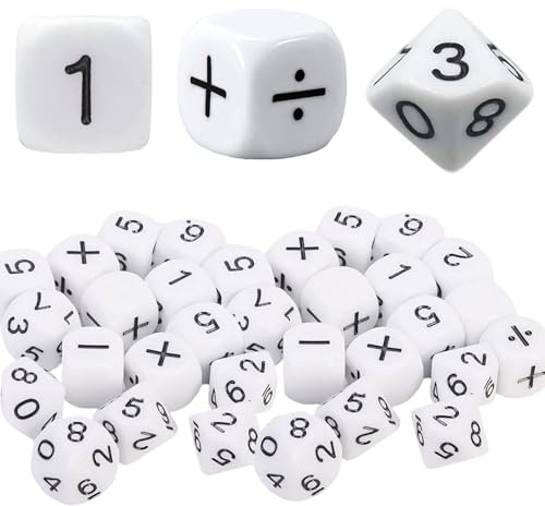 FAYHETG dés de Jeux 36 Pièces Dice dés 10 Faces und 6 Faces de Jeux Societe