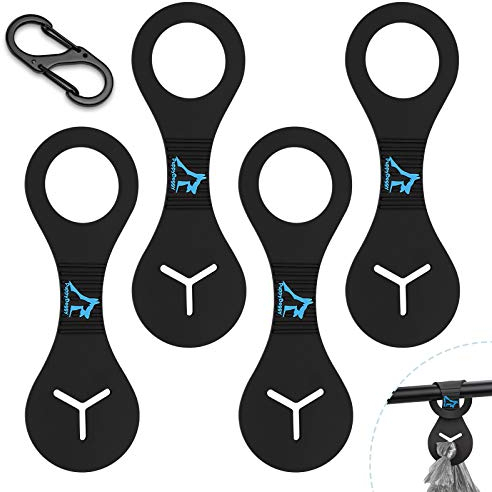 PuppyDoggy Silikon Kotbeutelhalter für Hundekotbeutel, handlich und einfach zu verwenden, für Hundeleinen-Spender, Zubehör (4 Pieces)