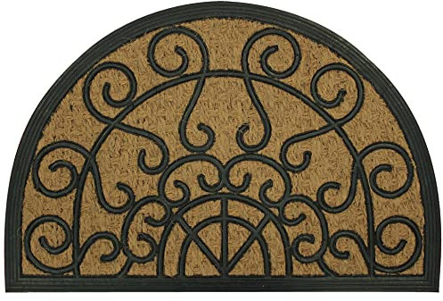 Douceur d'Intérieur Suave Interior, Felpudo Media Luna (40 x 60 cm) Marquis, Coco y Caucho