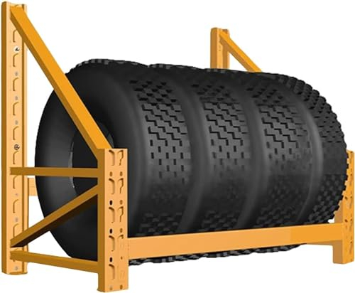 HACSYP Support de Stockage de pneus, étagère de Rangement Multi-pneus Robuste, étagères en métal, Support de pneus Mural de Garage, for abri d'auto de Hangar d'atelier intérieur (Size : 120cm/47in)