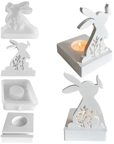 Silikonformen Gießformen Häuser Kerzenhalter,silikonform Kerzenhalter Mit Sockel, Gießform Haus, Beton Gießform, Silikon Gießform Kerzenhalter Für Stabkerzen Und Teelichter (B)