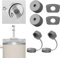 Nearockle 6 Stück Silikon Strohhalm Abdeckung Auslaufschutz, Kompatibel für Stanley Quencher Becher H2.0 850ml & 1.2L(30oz|40oz) Cup Tumbler FlowState Zubehör (Grau)