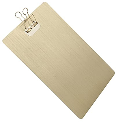 RASTKY Dossier de Presse-papiers en Métal Résistant aux Rayures pour L'écriture et le Dessin, 12,5 X 8,5 Pouces (GOLD)