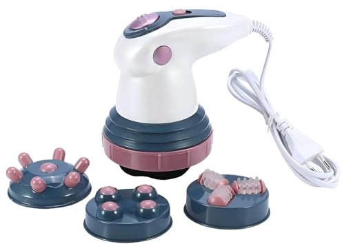 FLEUURS Body Sculptural Massaggiatore Anticellulite Vibrante con 3 Testine Intercambiabili, con Infrarossi, Ringiovanisce, Tonifica e Illumina la Pelle