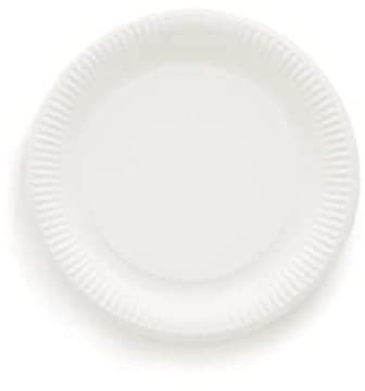 Monoprix Maison 12 assiettes en carton, blanc, 29cm - Le lot
