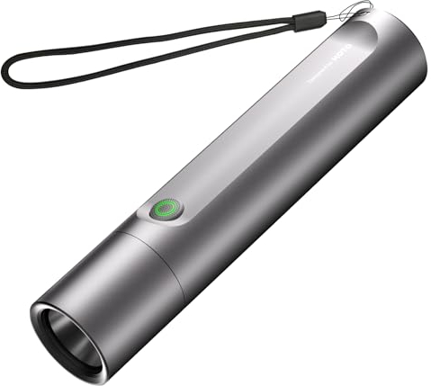 HOTO LED Taschenlampe Aufladbar, Extrem Hell Taschenlampe, USB-C Aufladbar, 3 Lichtmodi, Bis zu 24 Stunden, 1500 mAh, 300 Lumen, 200 M, IP55 Wasserdicht, für Camping Wandern Notfall Bergsteigen