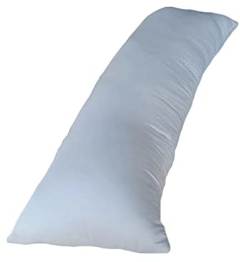 MISSMAO Lång bolster kudde kroppsstöd kudde helkroppskudde ortopedisk stöd kudde benstödkuddar, vit, 50 x 160 cm (1800 g)