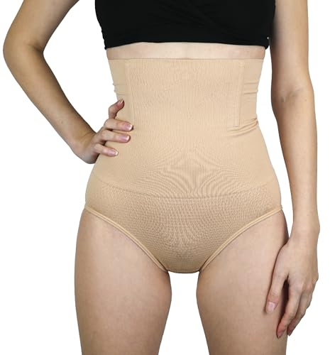 MYLILY Shape Wear Slip 1er Pack beige| Bauchweg Unterhose Damen | Bauchweg Hose | Miederhose Damen | Rückbildungshose nach Geburt | Wochenbett Slip (M)