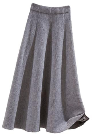 SUIUOI Damen Cordrock mit hoher Taille und A-Linie Vintage Charme- Stilvoll und warm durch den Winter-Look- Perfekt für Jede Gelegenheit