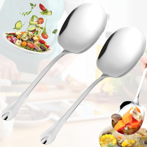Oneroomone 2 Pz Cucchiai Da Portata Con Manico Lungo, Cucchiaio Da Buffet, Acciaio Inossidabile