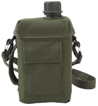 Beufee Borraccia isolata, brocche d'acqua da 2 litri, tazza termica, borraccia a prova di perdite, borraccia per l'idratazione all'aperto, brocca per equitazione, escursionismo (Army Green)