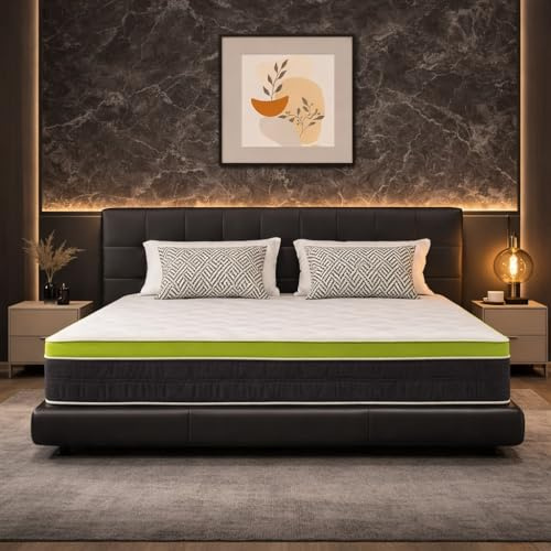 Ginflex Materasso Una Piazza e Mezza Memory 3 Strati 120x190 H26 Sfoderabile + 2 CUSCINI OMAGGIO | Tessuto traspirante | Antiacaro, Anallergico | Struttura indeformabile (Altezza: 26cm, 120x190)
