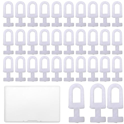 JYXNU 60Pezzi Tenda Ferroviario Rulli, ganci per tende in plastica, Universale Gancio Rulli, Tenda Pista Rullo Forniture, Ganci Scorrevoli in Plastica per Tenda Binario, Piccoli Accessori per Mobili
