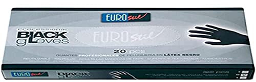 Eurostil Guante de Látex de Color Negro Grande - 200 gr