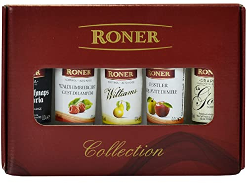 Roner Mignon: Distillati & Grappa (5 x 0,04l) - Mignon dalla Distilleria Artigianale Alto Adige Südtirol più premiata d'Italia - 200 ml