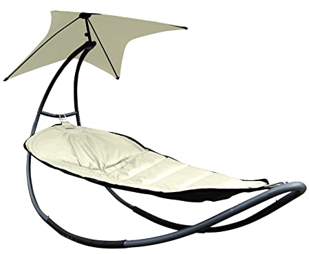 HC Home & Living Garten Schaukelliege mit Hängematte - Beige