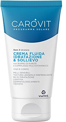 Carovit Crema Doposole, Viso e Corpo, Idratante e Leggera, Adatta per Pelli Sensibili, 150 ml