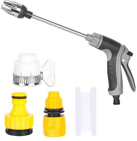 XCDMJ Turbowasher - Power High-Pressure Cleaner for Every Garden Hose with Universal Connectors,Garden Hose Spray Gun for Plants Lawns Watering, Pets Shower, Car Washing
