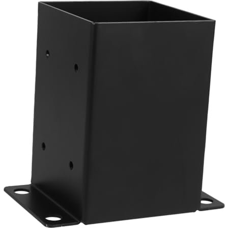 NULYLU Deck Support Bracket Fence Post Bracket Black for Pergola and Pavilion Installation